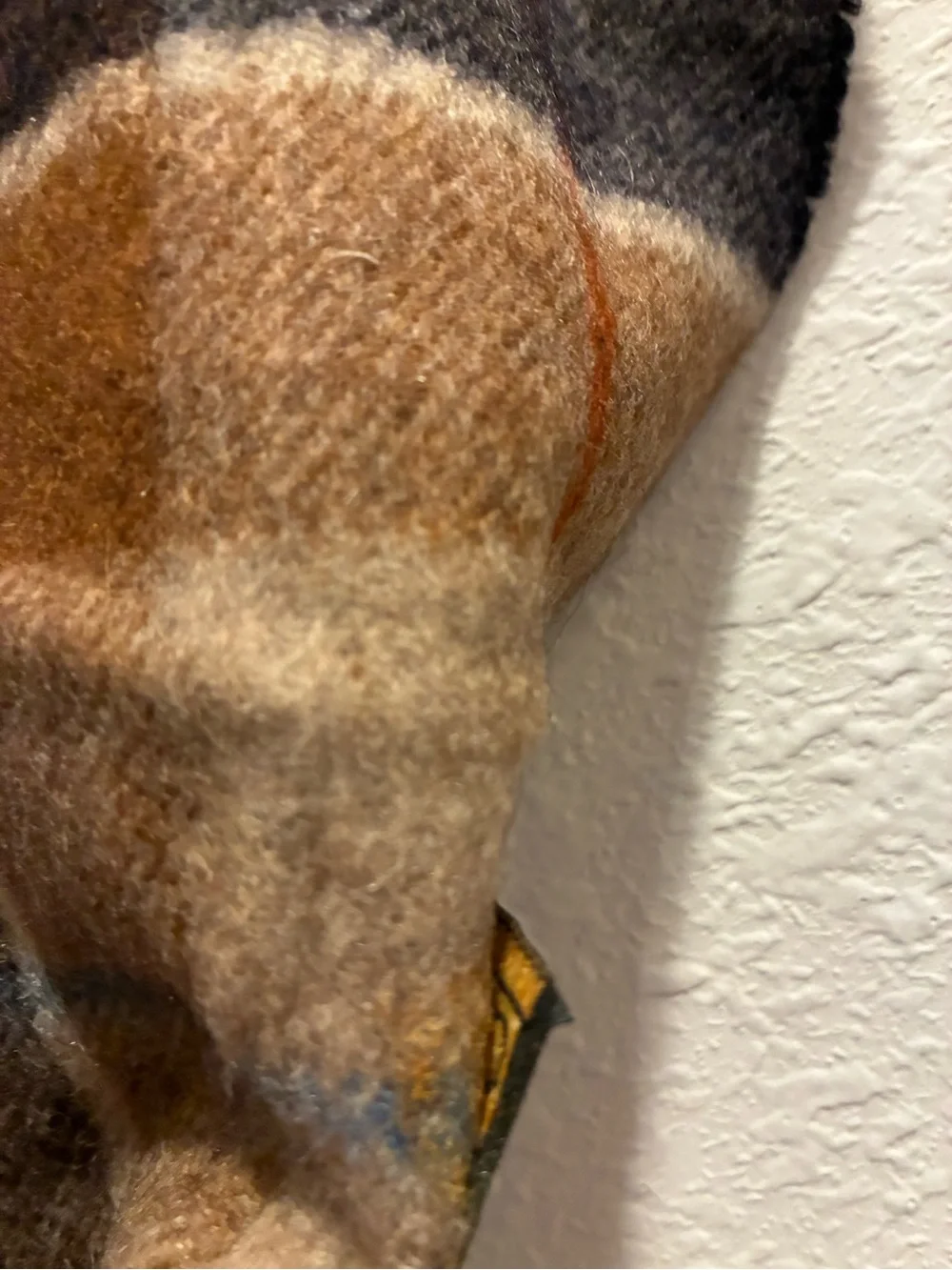 Vintage Christian Dior Monsieur plaid scarf 100% cashmere Western Germany